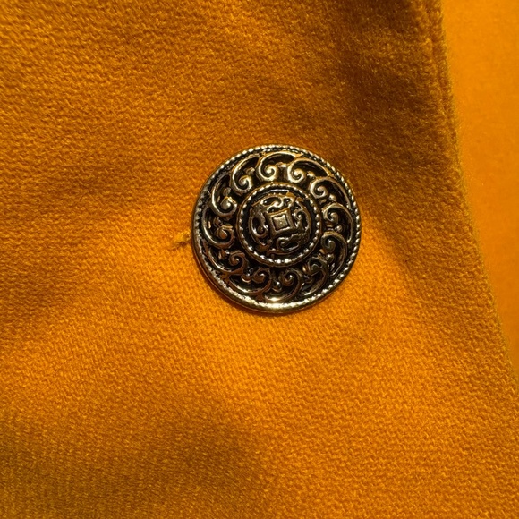 NWOT 80s Vintage Yellow Wool Studio Michelle Stuart Blazer Small Oversized - Picture 11 of 13